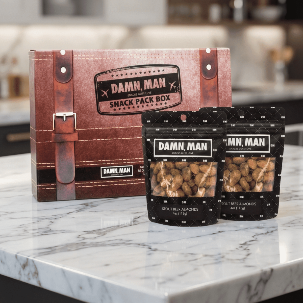 미국직구 Damn Man Stout 견과 / Damn Man Stout Beer Almonds Gourmet Bar Snacks Kettle Cooked Crunchy 4 1
