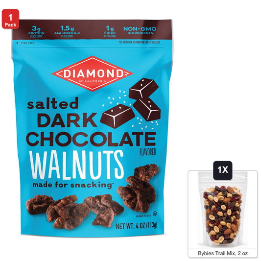 미국직구 Diamond of California 초콜릿 113g / Diamond of California Salted Dark Chocolate Walnut, 4 Bags x 1 1