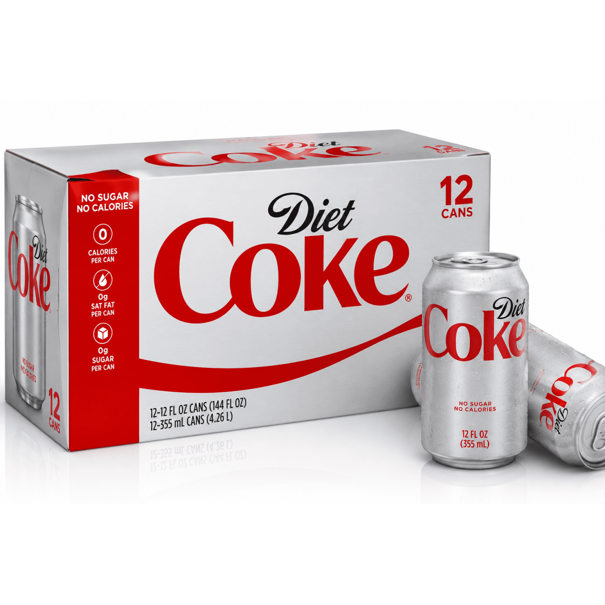미국직구 Diet Coke Soda 355ml / Diet Coke Soda, No Sugar, No Calories, 12 Cans, 355ml (355 mL) 1