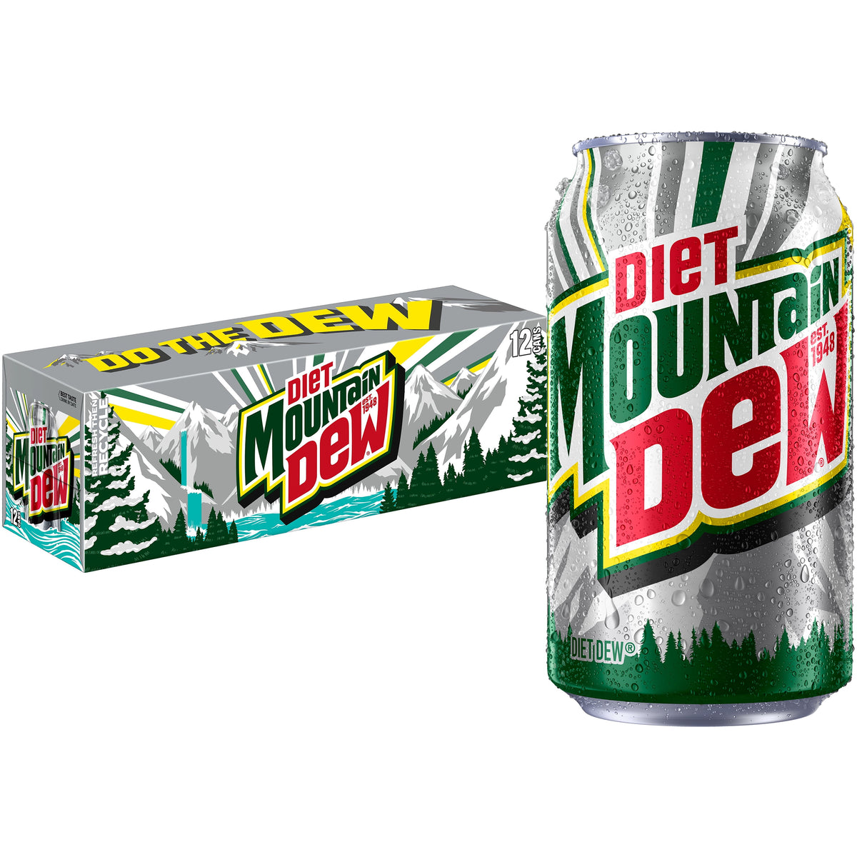 미국직구 마운틴듀 Diet  Citrus Soda Pop, 12 fl oz cans, 12 pack