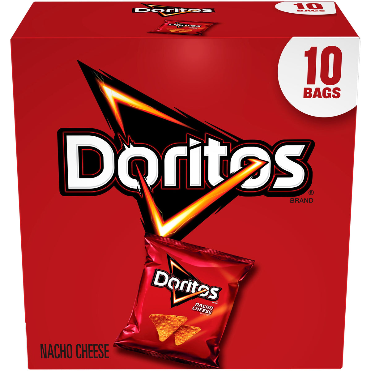 미국직구 도리토스 Nacho Cheese Flavored Tortilla Chips 1 oz, 10 Count
