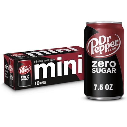 미국직구 닥터페퍼 Zero Sugar Soda Pop, 7.5 fl oz, 10 Pack Cans