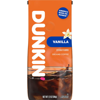 미국직구 던킨 ’ French Vanilla Artificially Flavored Coffee, Ground Coffee, 12 oz Bag