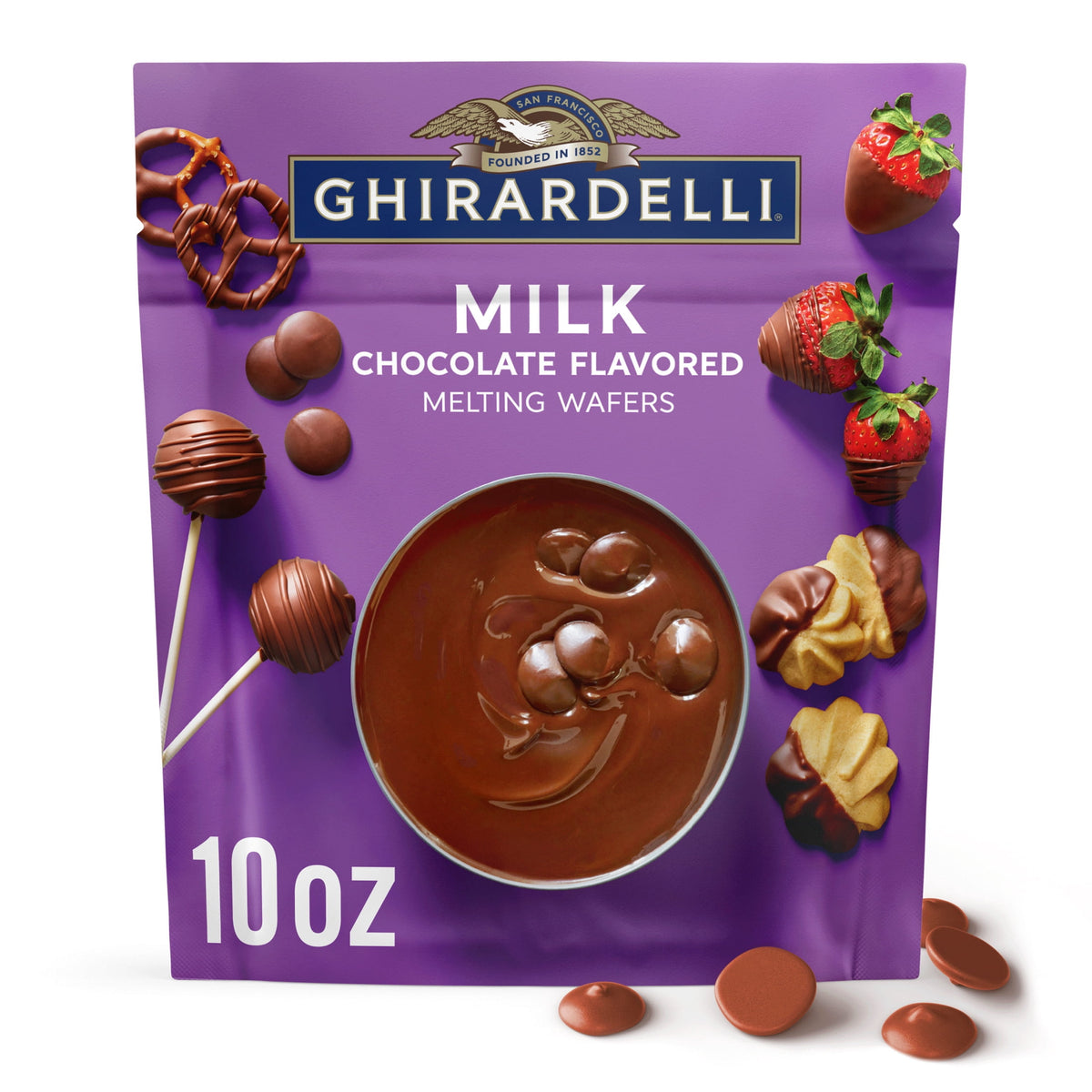 미국직구 기라델리 Milk Chocolate Flavored Melting Wafers, 10 oz Bag