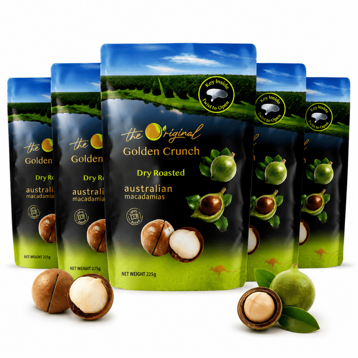 미국직구 Golden Crunch Dry 견과 224g / Golden Crunch Dry Roasted Macadamia Nuts in Shell, Premium Australi 1
