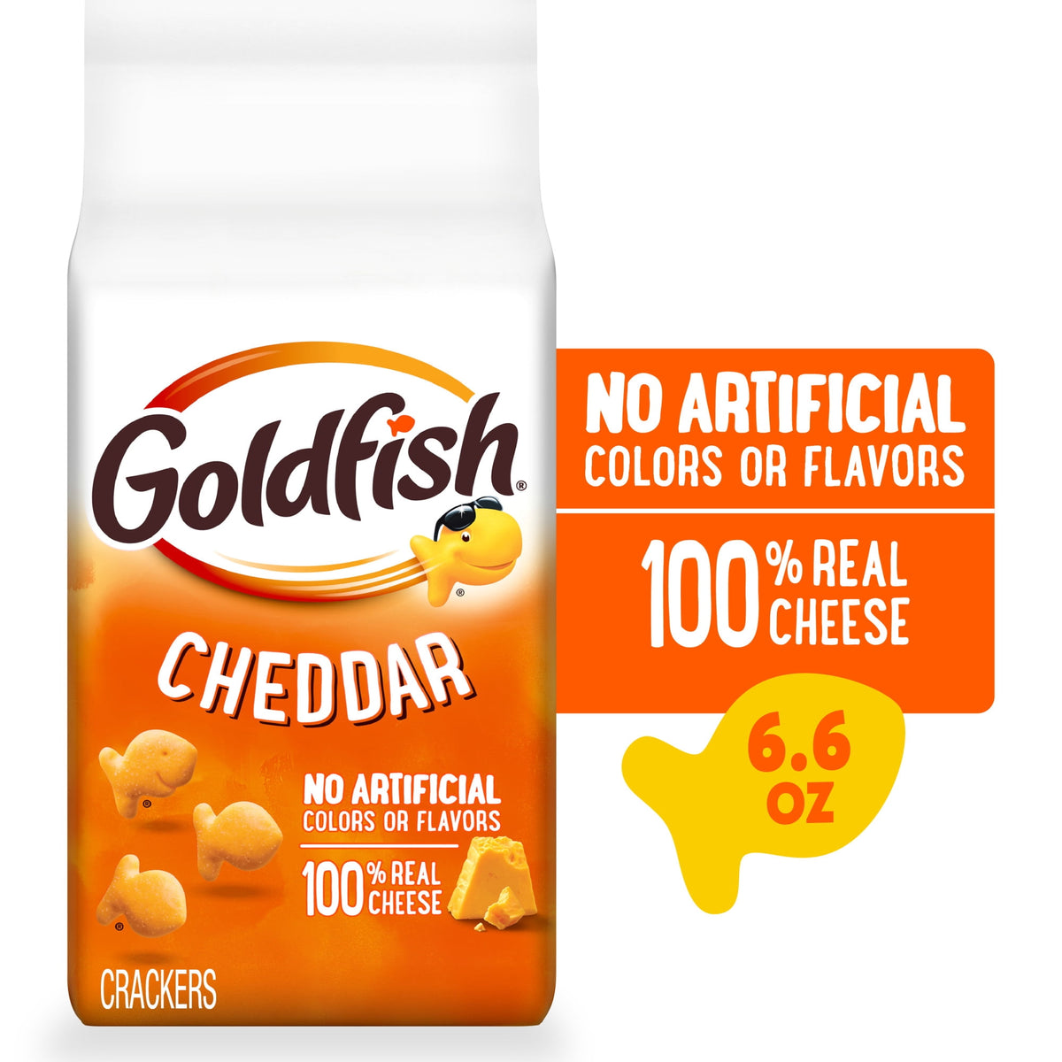 미국직구 골드피쉬 Cheddar Baked Snack Crackers, 6.6 oz Bag
