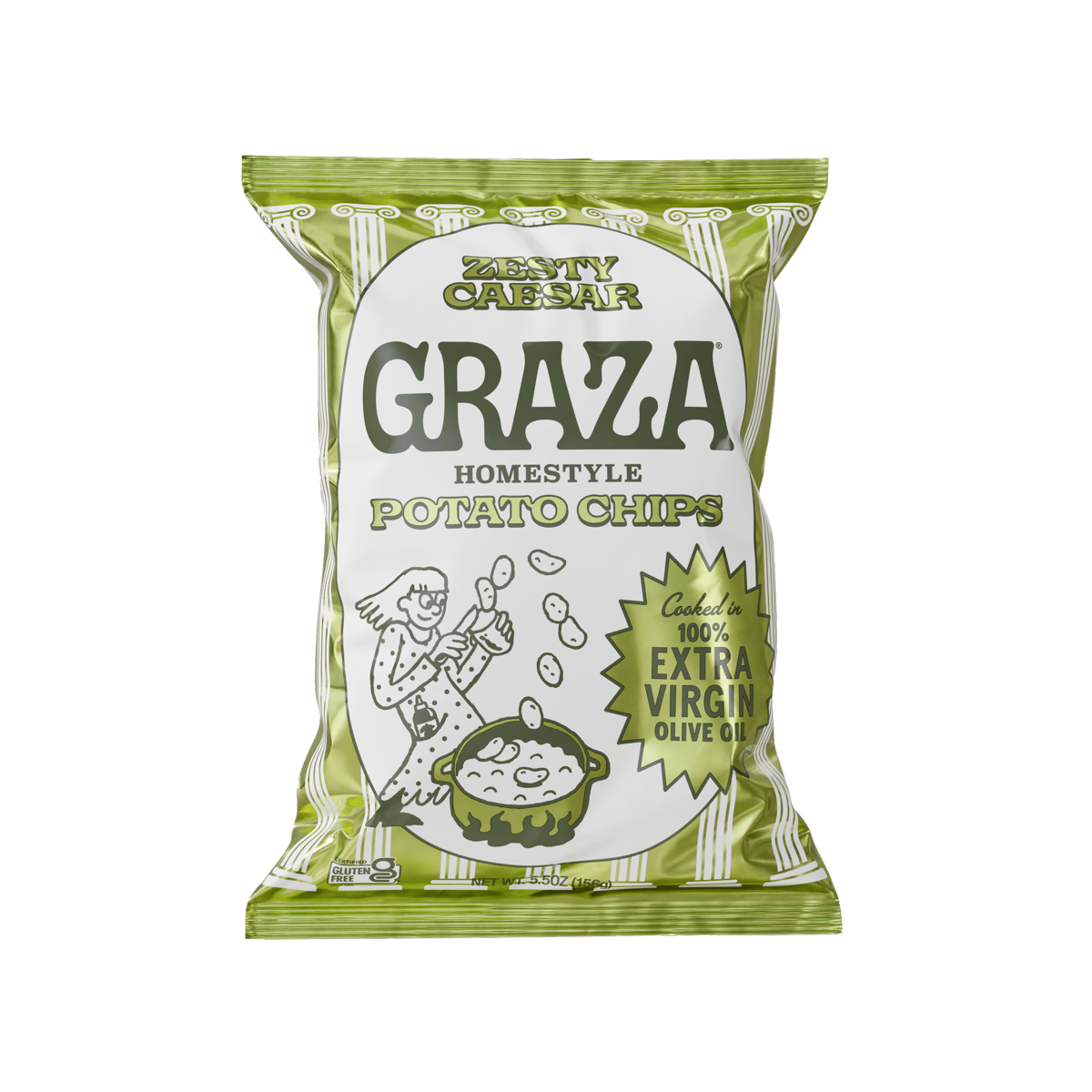 미국직구 Graza Zesty Caesar 156g / Graza Zesty Caesar Homestyle Potato Chips 156g Bag 1