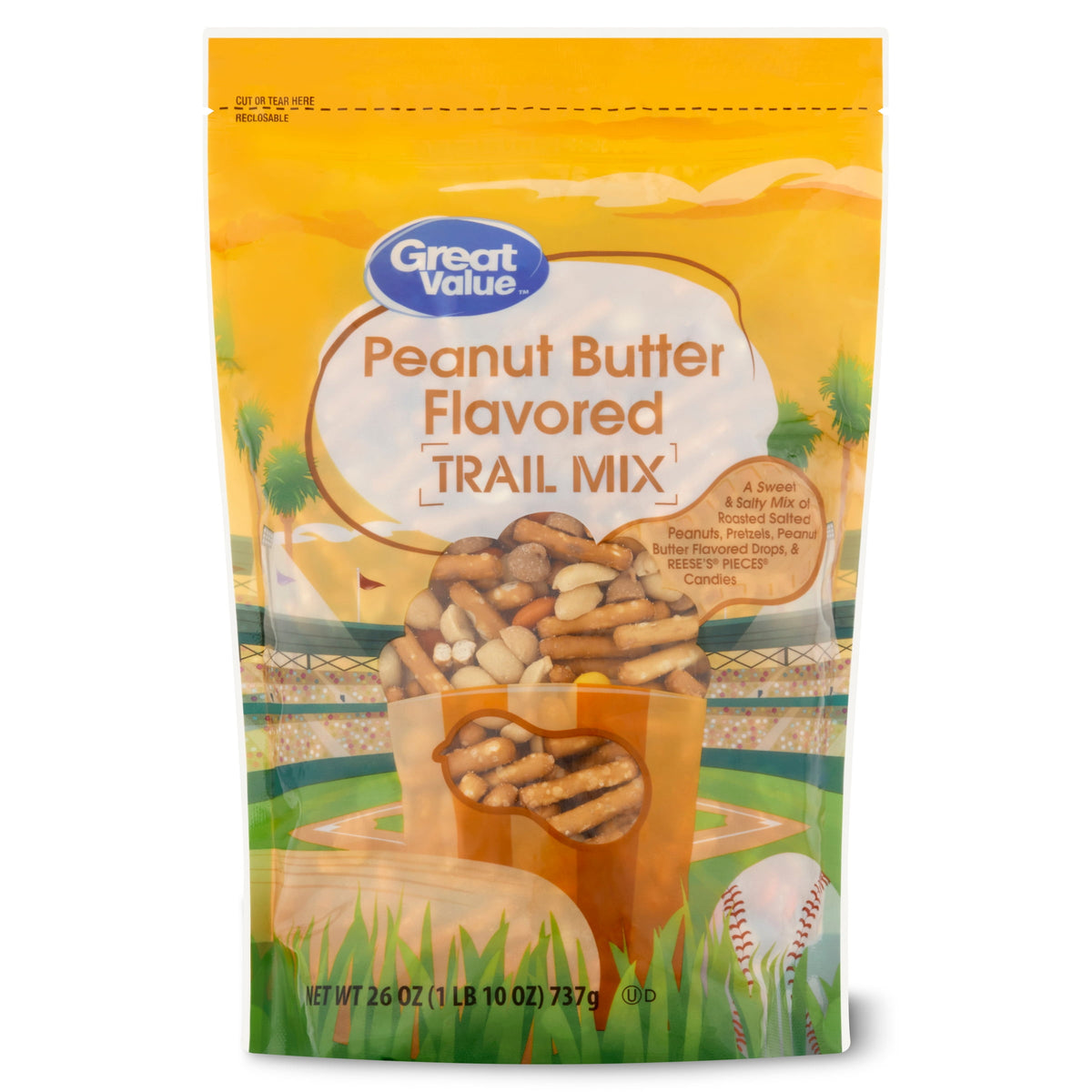 미국직구 리세스 Great Value Peanut Butter Flavored Trail Mix Made with  Pieces, 26 oz