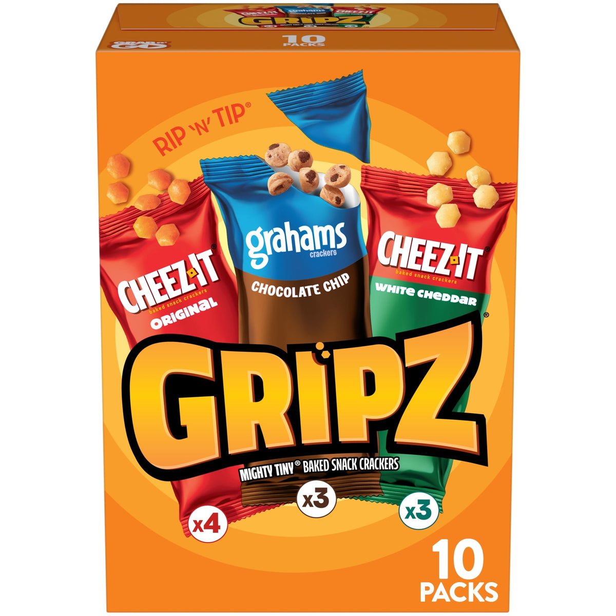 미국직구 치즈잇 Gripz Original Baked Snack Crackers, Mini Crackers, 10 Count