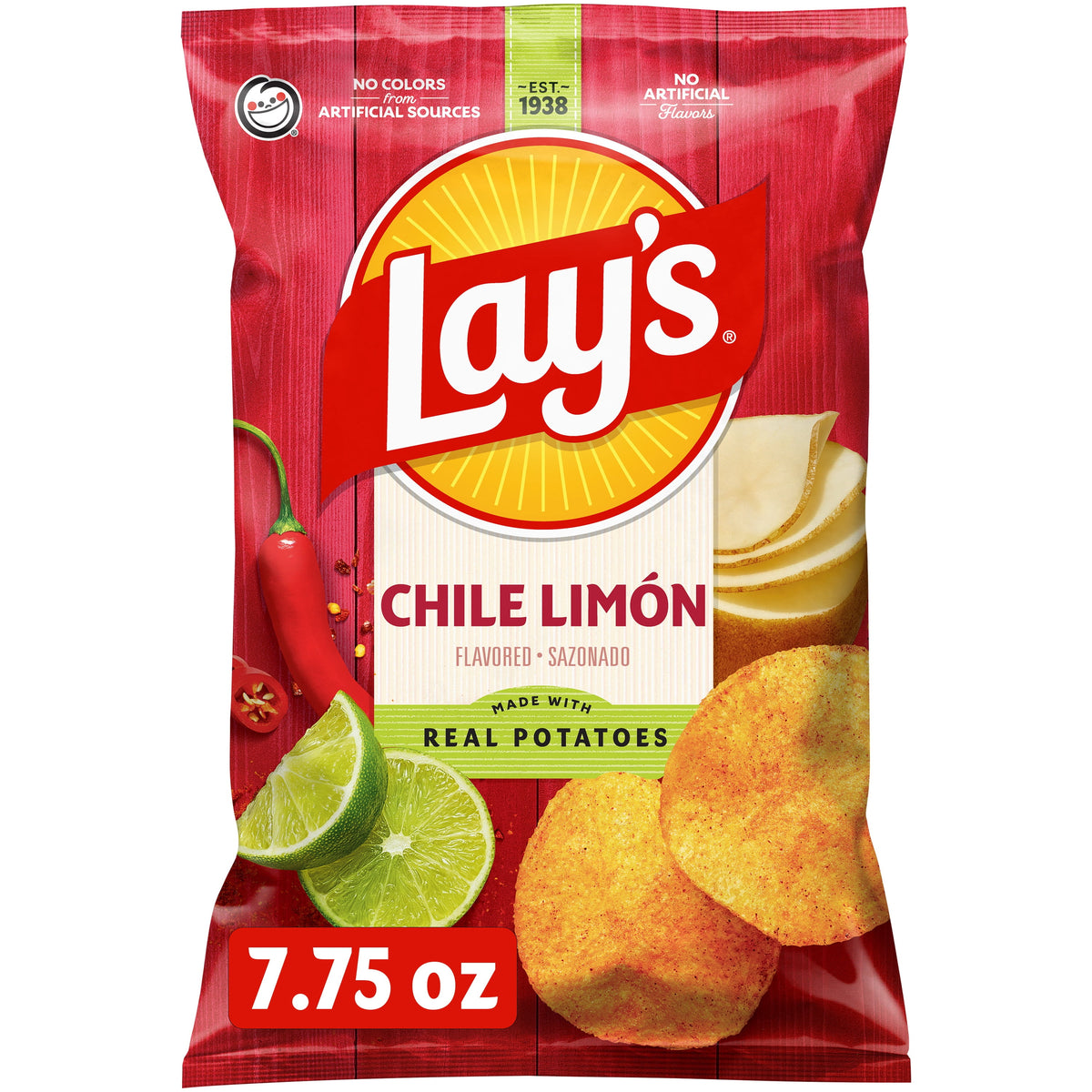 미국직구 레이즈 Chile Limón Flavored Potato Chips, 7.75 Oz.