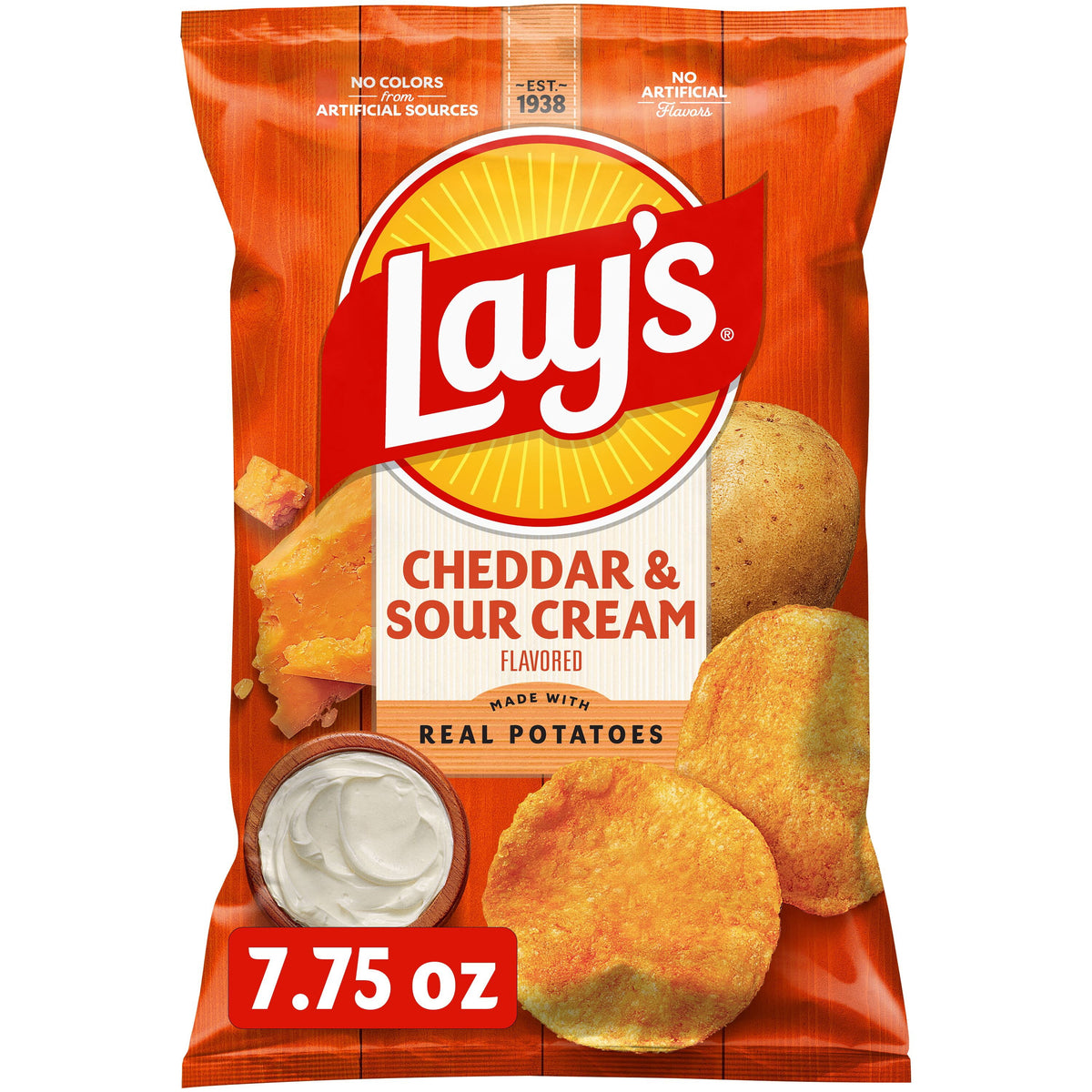 미국직구 레이즈 Potato Chips, Cheddar & Sour Cream, 7.75 oz Bag