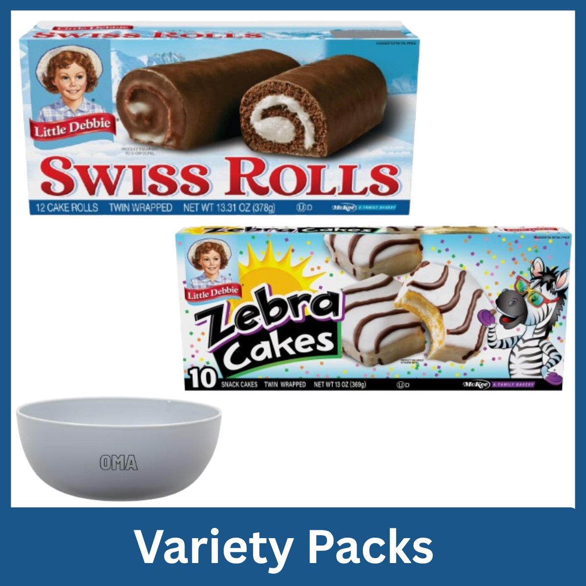 미국직구 Little Debbie 377g / Little Debbie Variety Pack Swiss Rolls & Zebra Cakes Snack Cakes, Swis 1