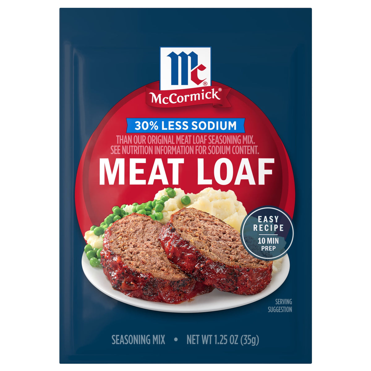 미국직구 맥코믹 30% Less Sodium Meat Loaf Seasoning Mix, 1.25 oz Packet