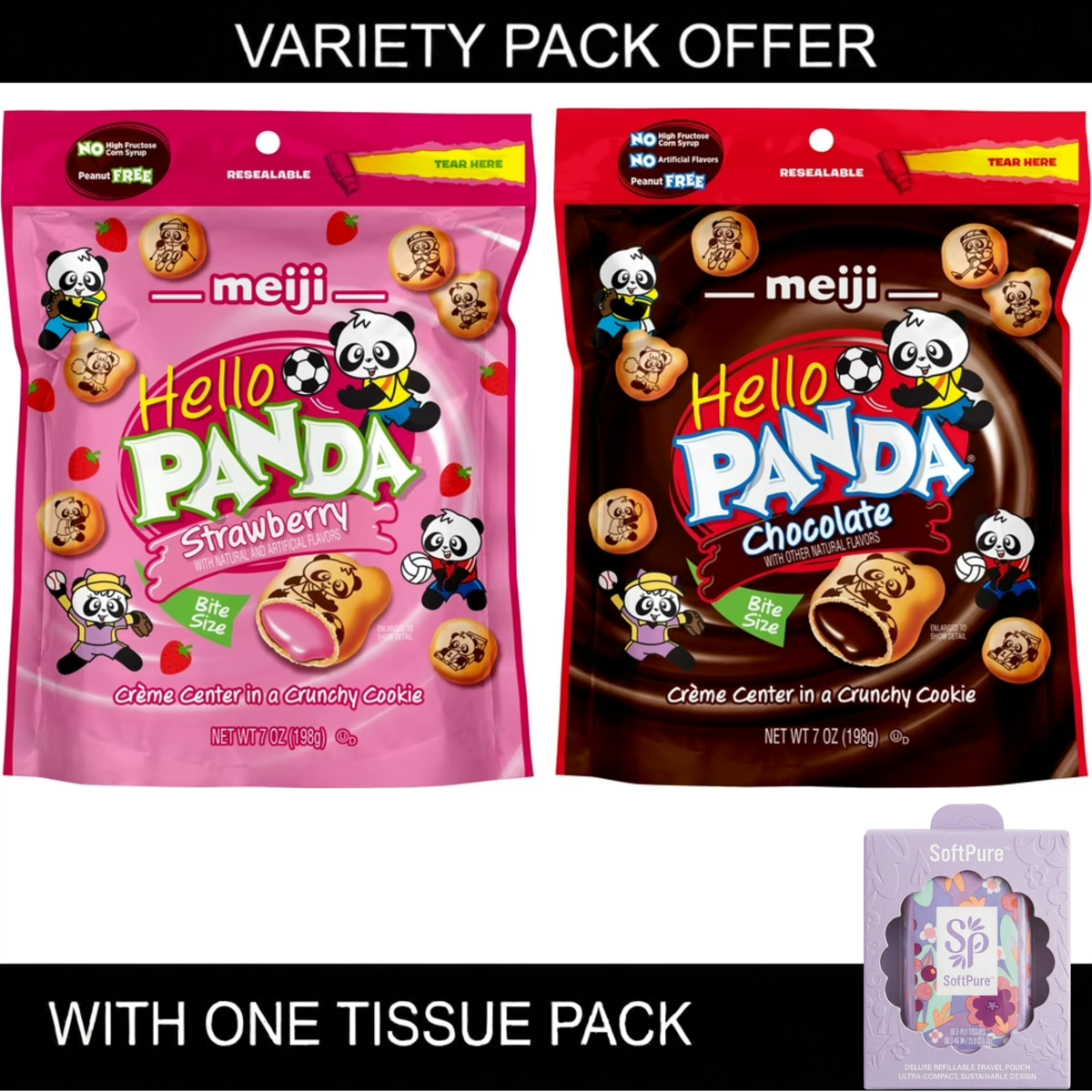미국직구 Meiji Hello Panda 초콜릿 198g / Meiji Hello Panda Strawberry Crme Cookies, 198g | Meiji Hello Pand 1