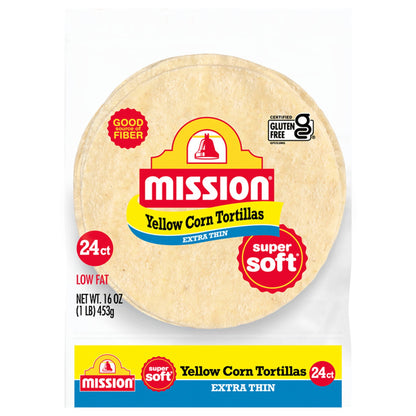 미국직구 미션 Super Soft Extra Thin Yellow Corn Tortillas, 24 Count