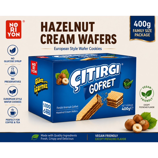 미국직구 NORIYON Citirgi Hazelnut 견과 400g / NORIYON Citirgi Hazelnut Wafer 400g - European Style Wafer C 1