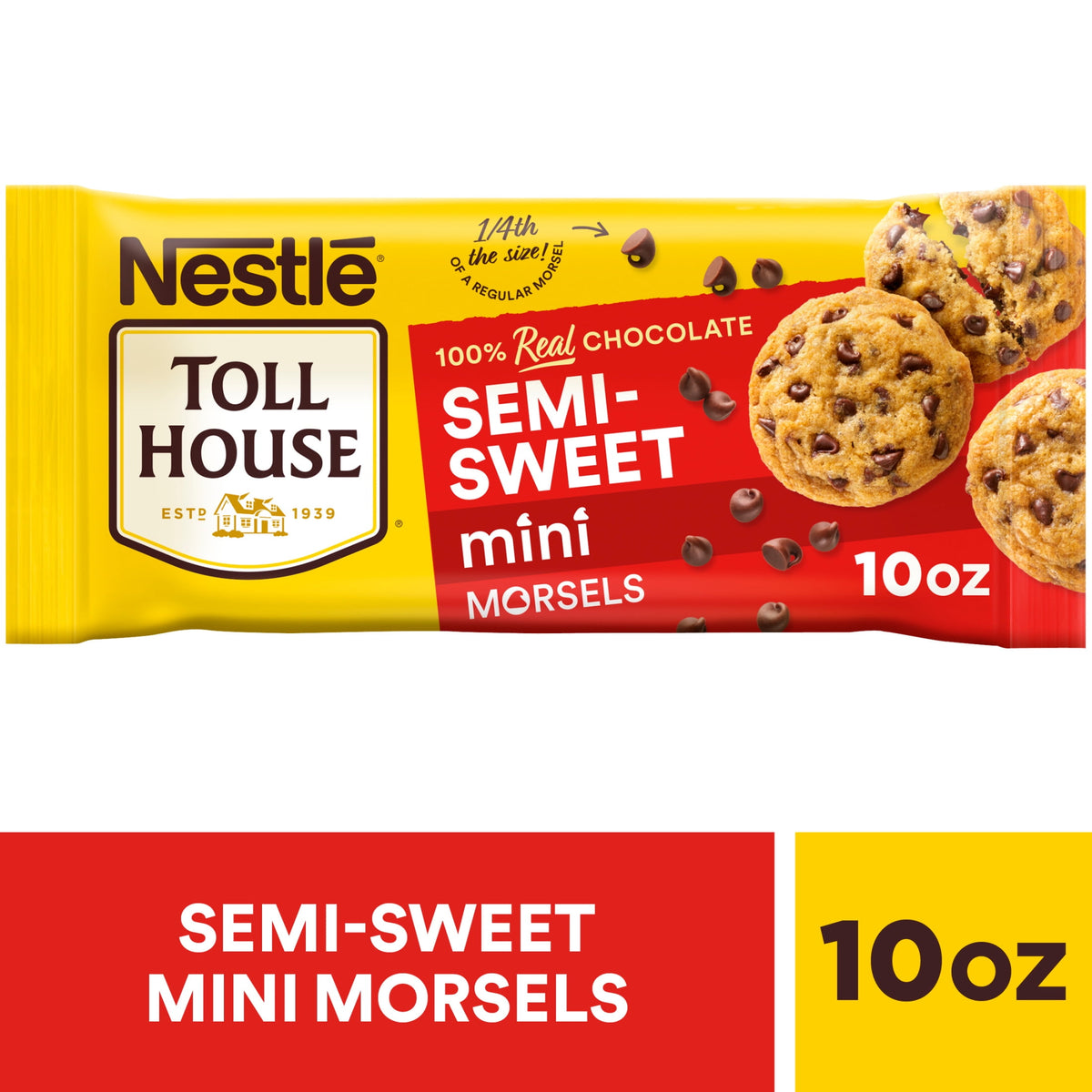 미국직구 톨하우스 Nestle  Semi Sweet Chocolate Mini Regular Baking Chips, 10 oz Bag