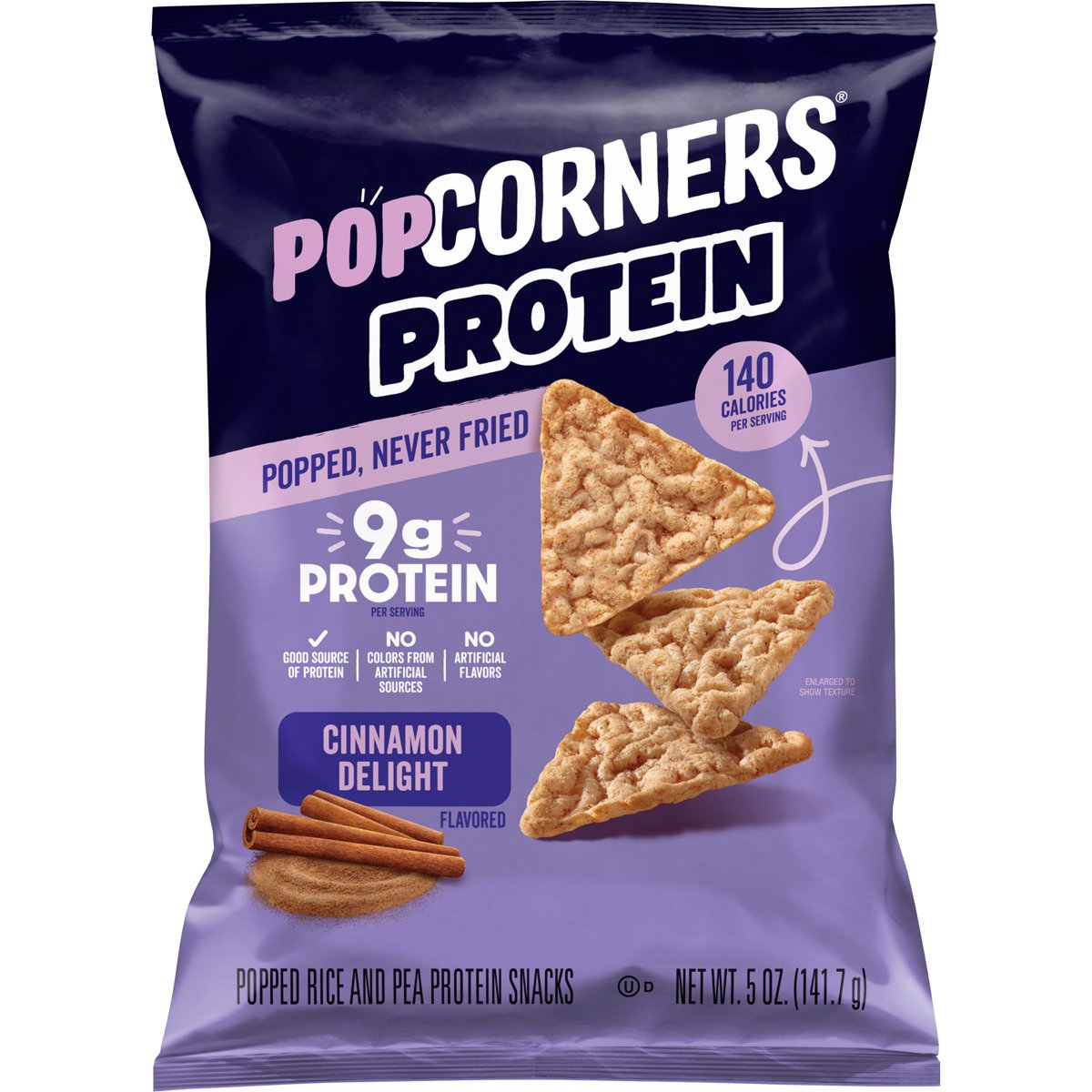 미국직구 PopCorners 142g 2팩 / PopCorners 9g Protein, No Artificial Colors, Cinnamon Delight Po 1