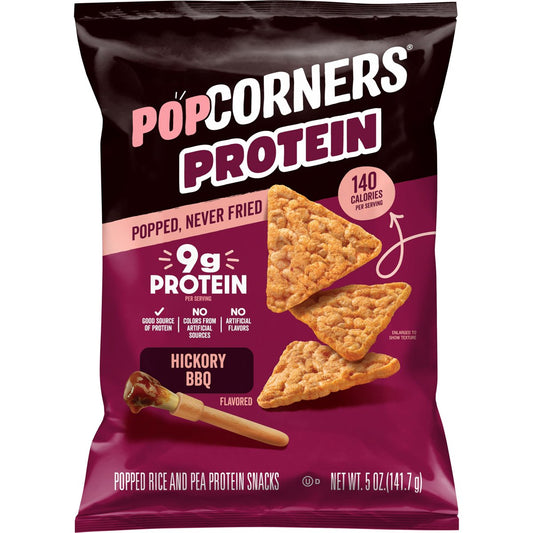 미국직구 PopCorners 142g 2팩 / PopCorners 9g Protein, No Artificial Colors, Hickory BBQ Popped  1