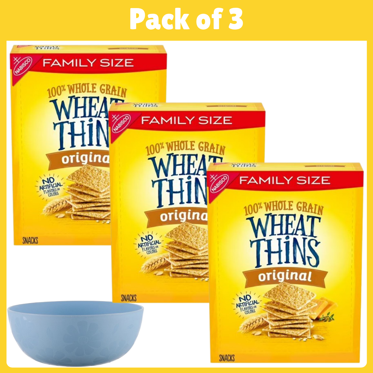 미국직구 Pack of 과자 397g 3팩 / Pack of 3 Wheat Thins Original Snacks, Whole Grain Wheat Crackers, Sna 1