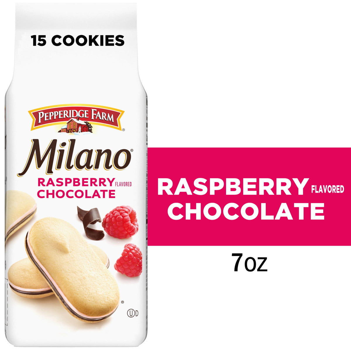 미국직구 페퍼리지팜 Milano Cookies, Raspberry Chocolate, 7 oz Bag