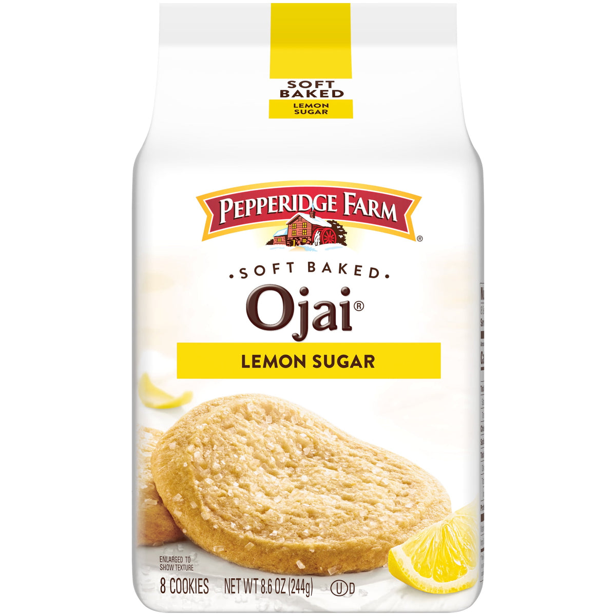 미국직구 페퍼리지팜 Soft Baked Ojai Lemon Sugar Cookies, 8.6 oz Bag (8 Cookies)