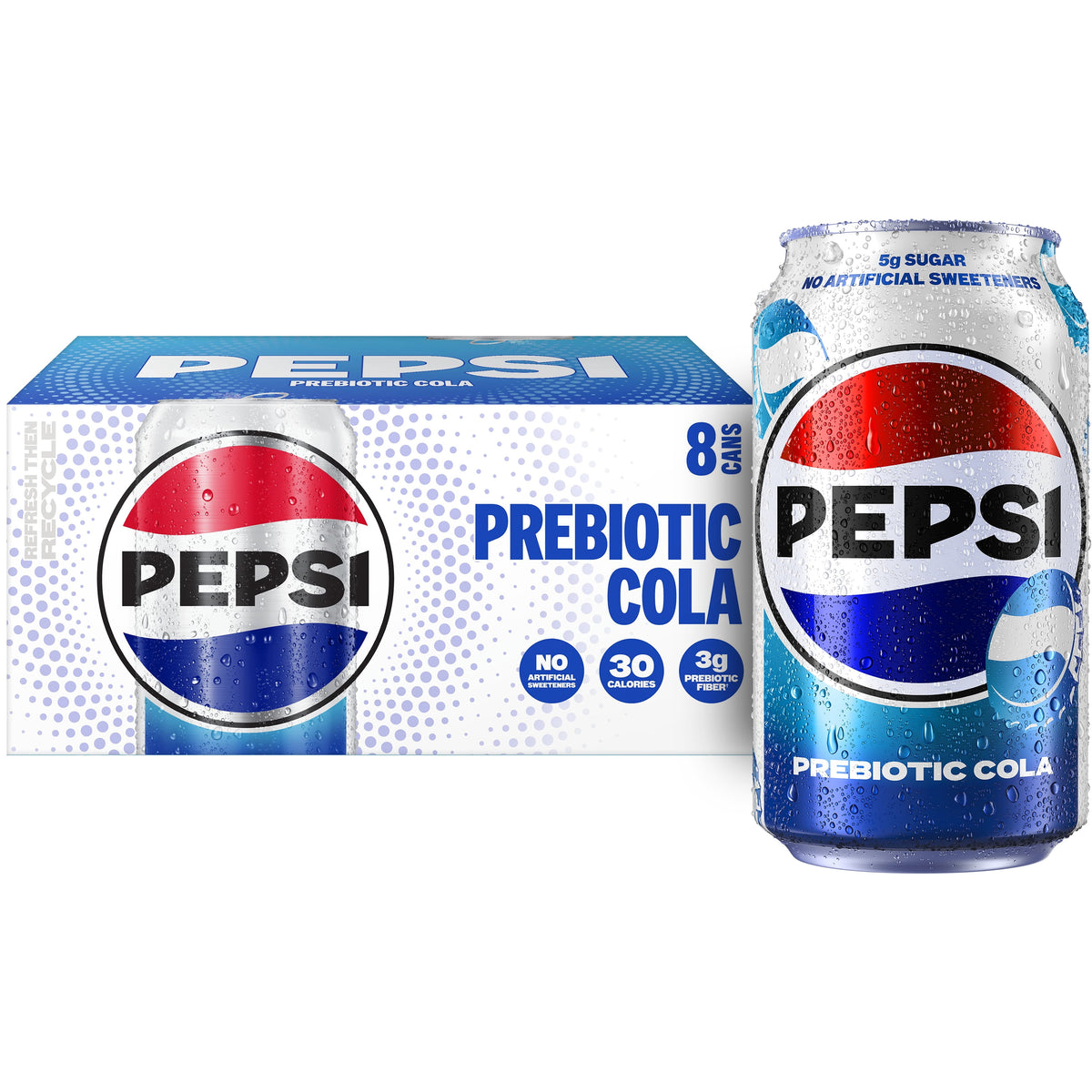 미국직구 펩시 Prebiotic Cola Soda Pop, 12 fl oz, 8 pack cans
