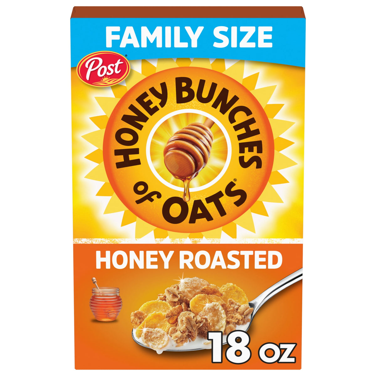 미국직구 허니번치스 of Oats Honey Roasted Breakfast Cereal, 18 oz Box