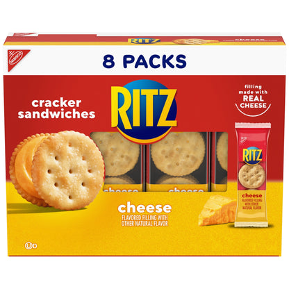 미국직구 리츠 Cheese Sandwich Crackers, Lunch Snacks, 8 Snack Packs (6 Cracker Sandwiches Per Pack)