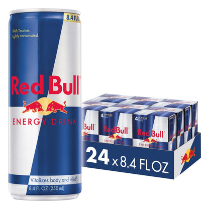 미국직구 레드불 Energy Drink, 8.4 fl. oz., 6 Packs of 4 Cans, 80mg Caffeine, Taurine & B Vitamins