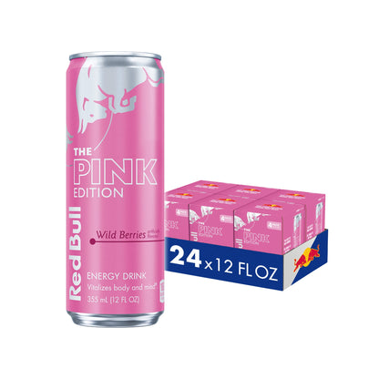 미국직구 레드불 Pink Edition Energy Drink,  Wild Berries,  12 fl. oz.,  6 x 4 Cans