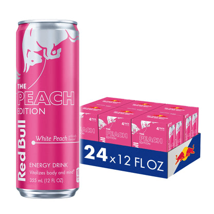 미국직구 레드불 Peach Edition Energy Drink,  White Peach,  12 fl. oz.,  6 x 4 Cans