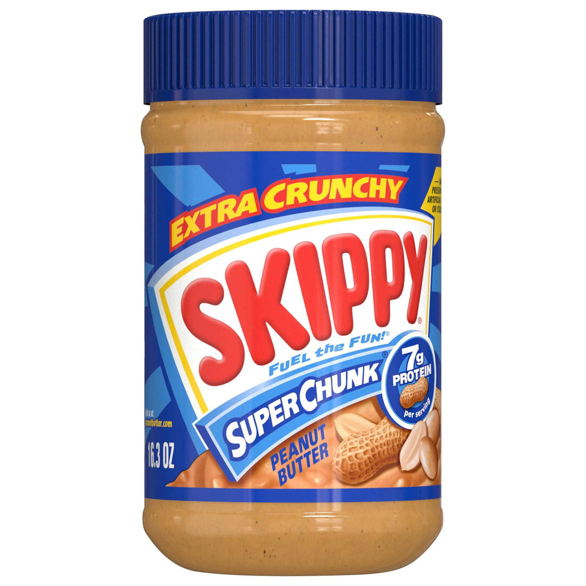 미국직구 스키피 SUPER CHUNK Peanut Butter, 7 g Protein Per Serving, Shelf-Stable, 16.3 oz Plastic Jar