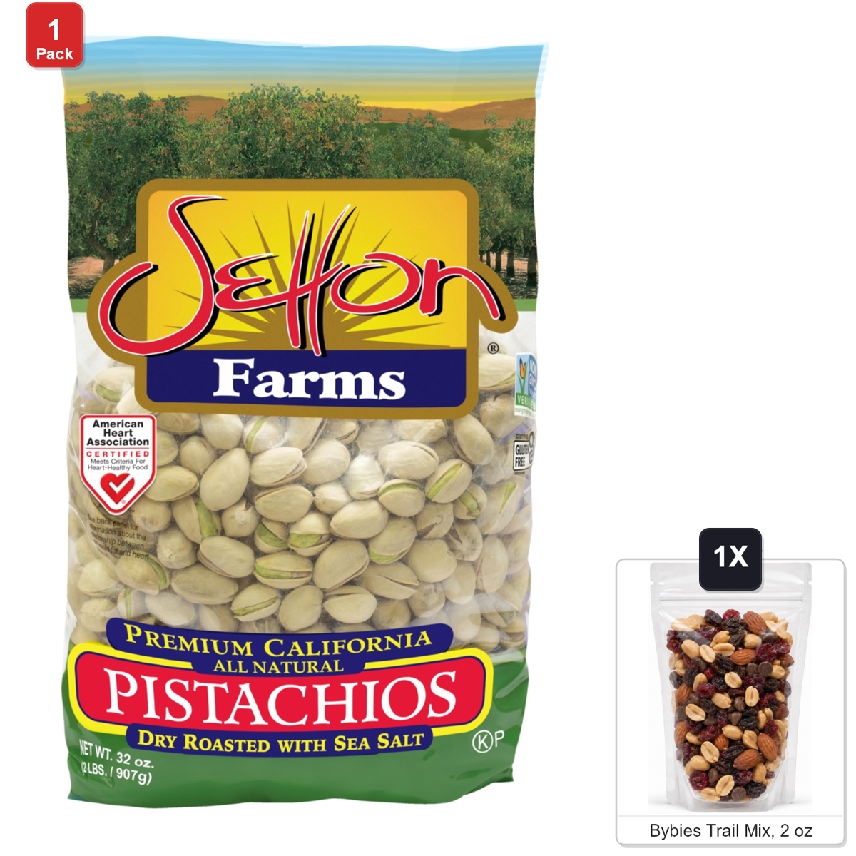 미국직구 Setton Farms Roasted 57g / Setton Farms Roasted and Salted California Pistachios, 1 Bag, 2 lb,  1