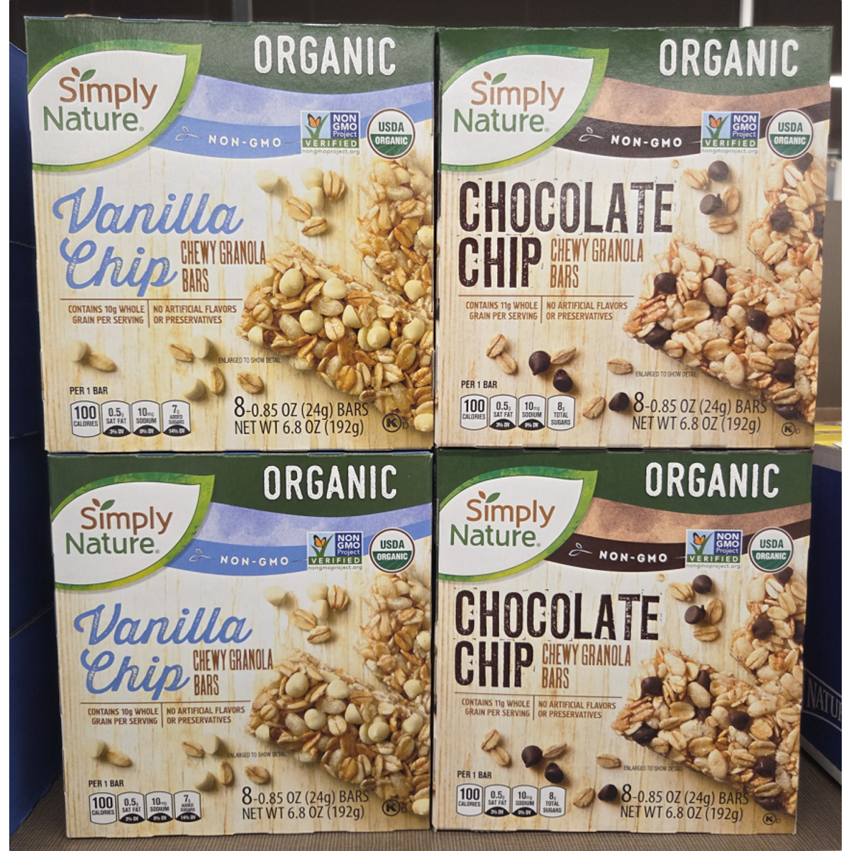 미국직구 Simply Nature 초콜릿 193g / Simply Nature Organic NON-GMO Vanilla Chip & Chocolate Chip Chewy Gran 1