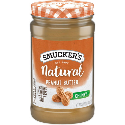 미국직구 Smucker’s Natural Chunky Peanut Butter, 26 oz Jar