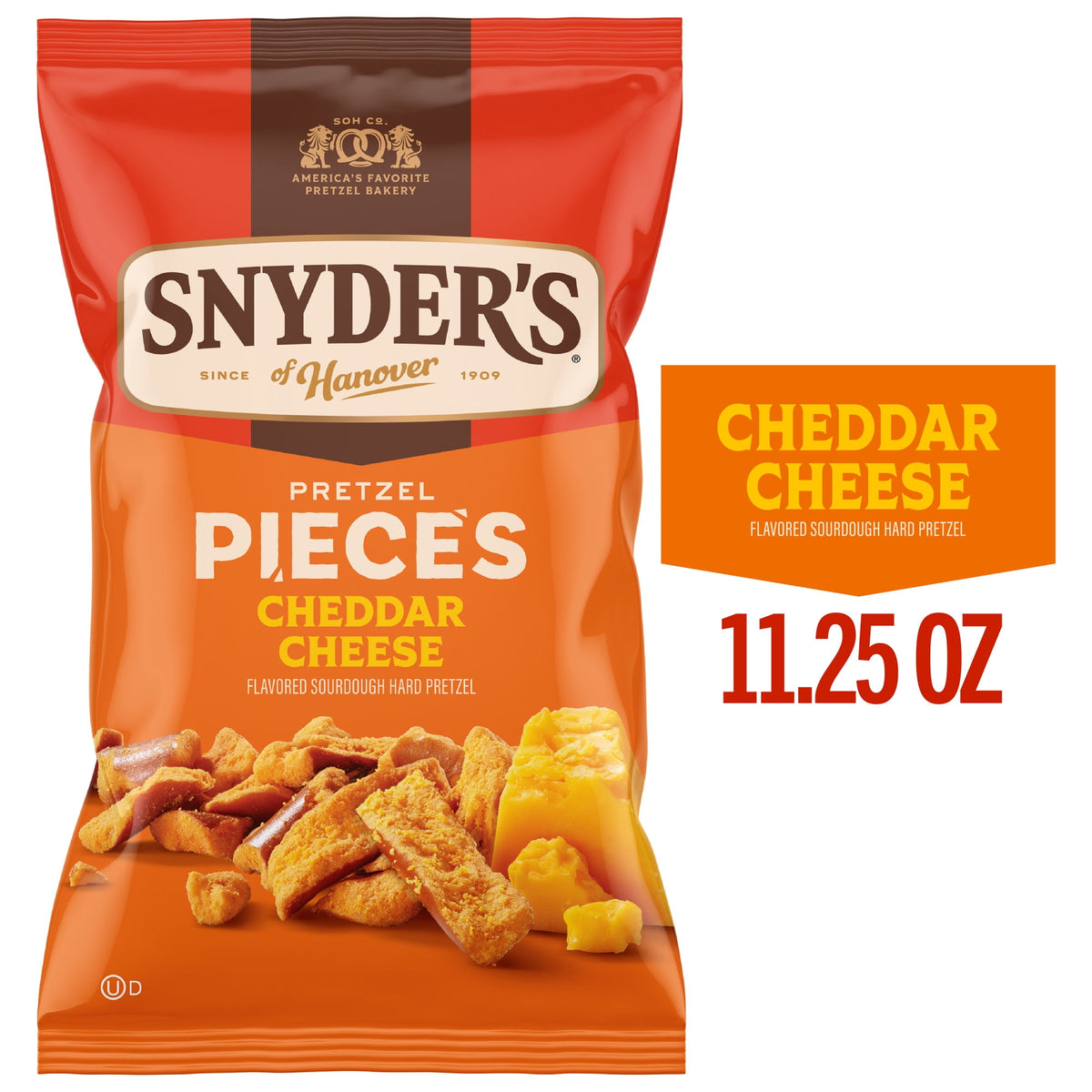 미국직구 스나이더스 of Hanover Cheddar Cheese Flavored Pretzel Pieces, 11.25 oz Bag