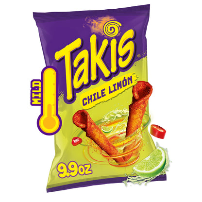 미국직구 타키스 Chile Limon 9.9 oz Sharing Size Bag, Chili & Lime Rolled Tortilla Chips