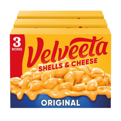 미국직구 벨비타 Shells and Cheese Mac and Cheese, 3 Boxes, for Easy Dinner or Dinner Sides, Original Flavor, Made with Real Cheese, 12 oz