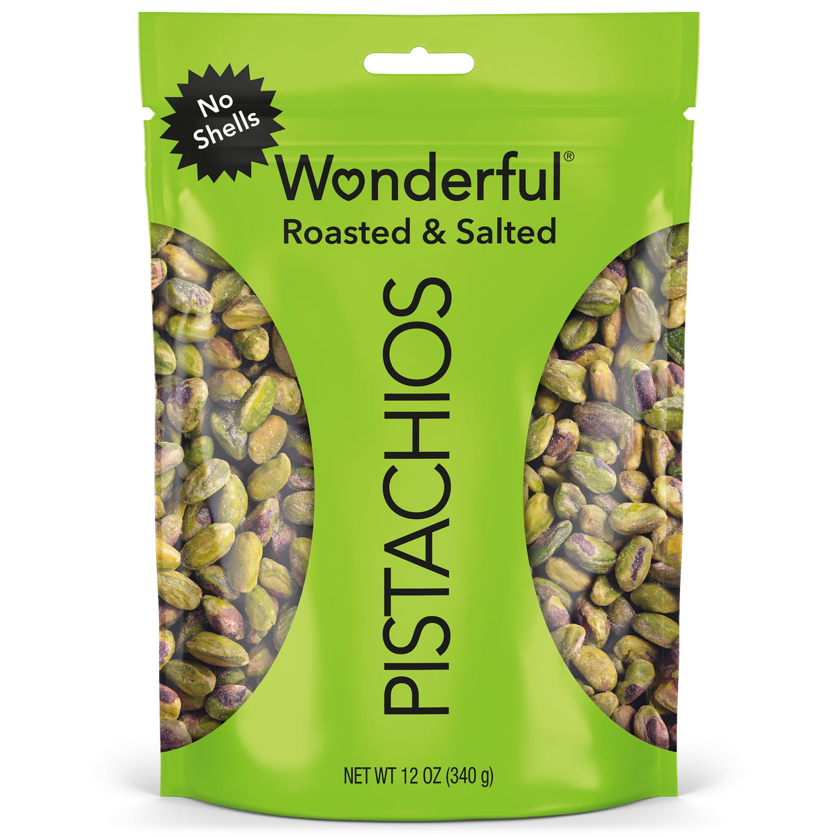 미국직구 원더풀 Pistachios No Shells Roasted & Salted Nuts, 12 Ounce Bag