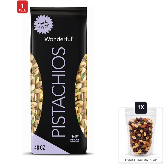 미국직구 Wonderful Pistachios In-Shell 1.4kg / Wonderful Pistachios In-Shell, Salt and Pepper, 1 Bag, 1. 1