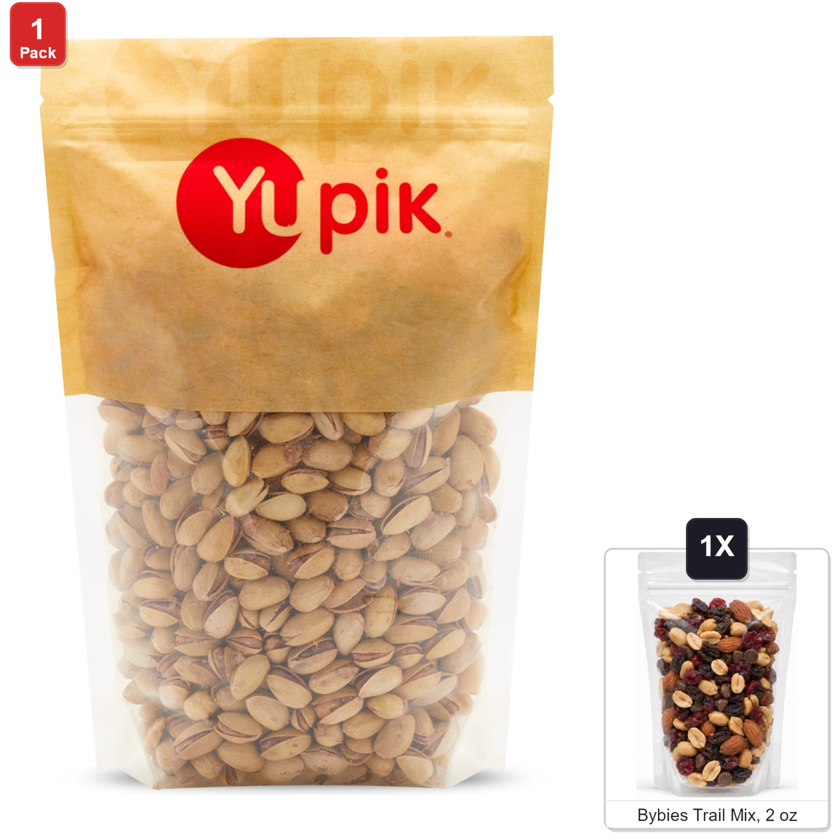 미국직구 Yupik Dry Roasted 57g / Yupik Dry Roasted Salted Pistachios, In-Shell, 1 Bag, 2.2 lb, with Byb 1