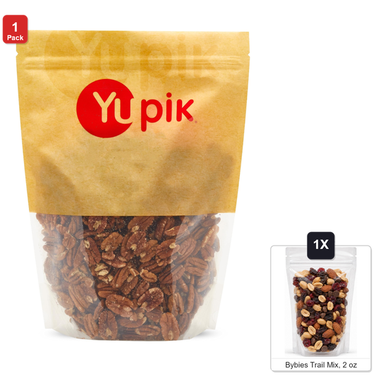 미국직구 Yupik Jumbo Pecans 견과 57g / Yupik Jumbo Pecans, Halves, 1 Bag, 2.2 lb, with Bybies Trail Mix, 5 1