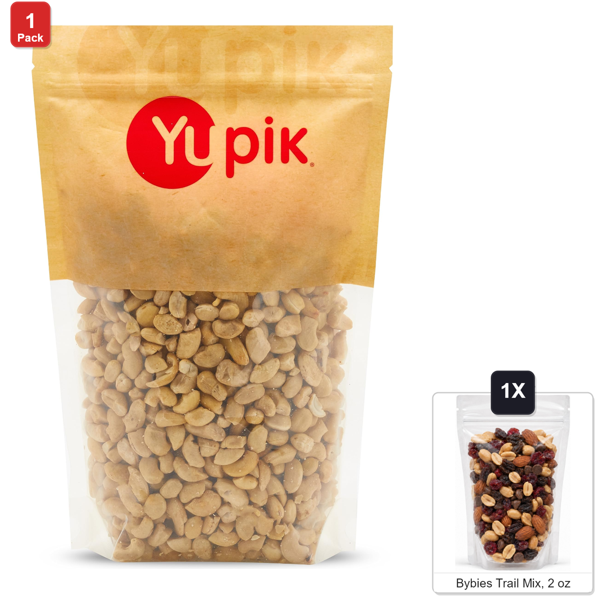 미국직구 Yupik Roasted Unsalted 견과 57g / Yupik Roasted Unsalted Cashews, Butts, 1 Bag, 2.2 lb, with Bybi 1