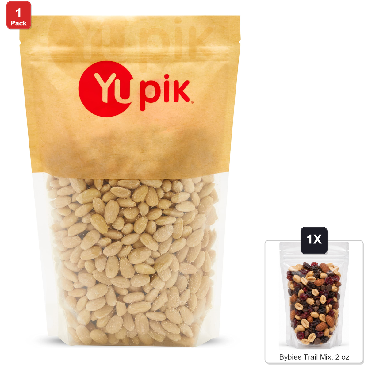 미국직구 Yupik Whole Blanched 견과 57g / Yupik Whole Blanched California Almonds, 6 Bags x 2.2 lb Each, wi 1