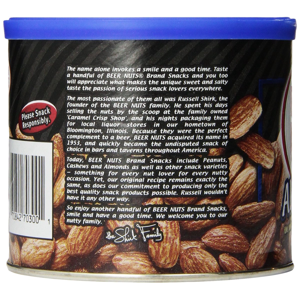 미국직구 Beer 견과 340g / Beer Nuts Sweet and Salty Almonds, 1 Can, 340g, with Bybies Trail Mix 3