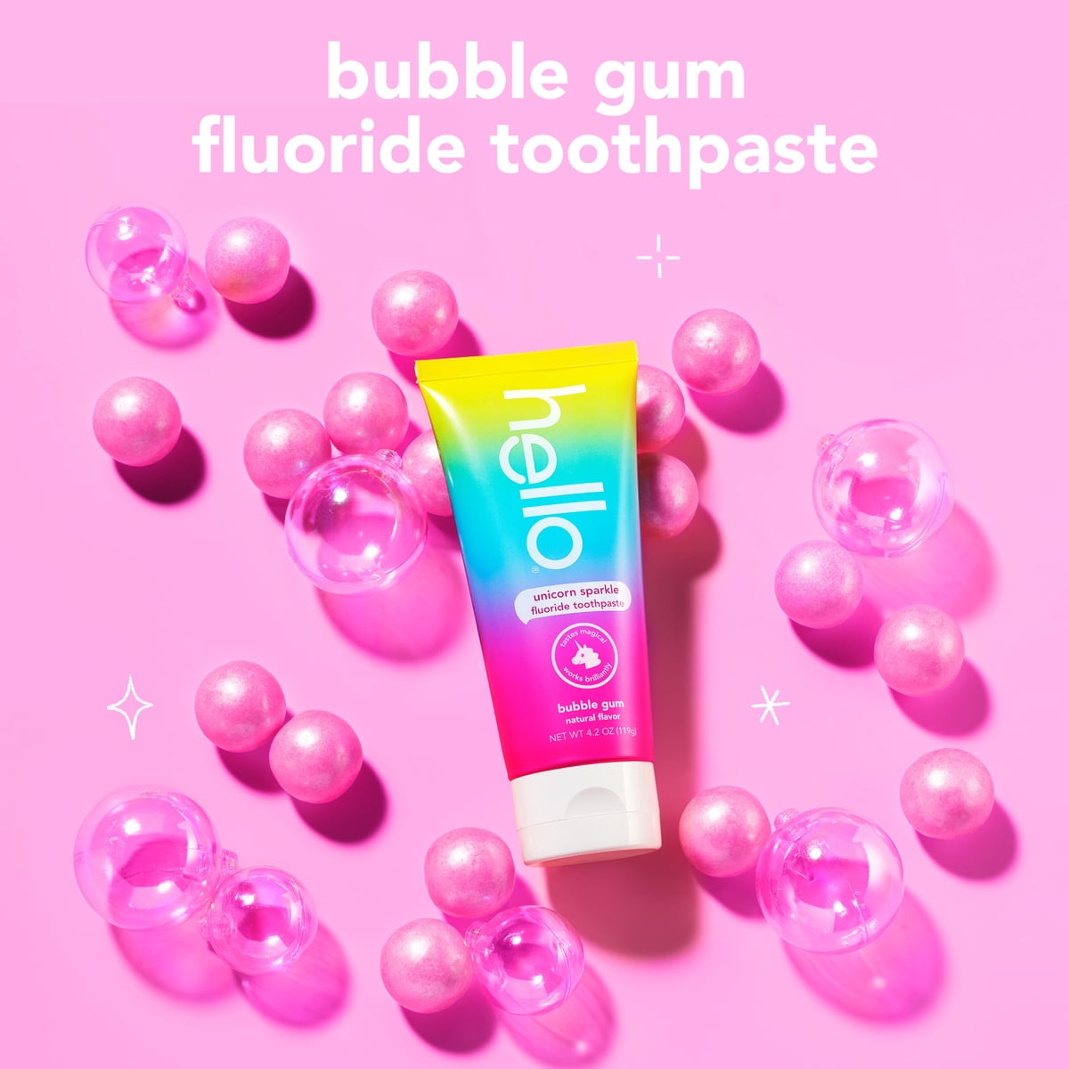 미국직구 hello Unicorn Sparkle 119g / hello Unicorn Sparkle Kids Toothpaste with Fluoride, Bub 4