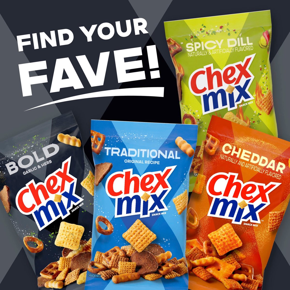 미국직구 Chex Mix Bold 383g / Chex Mix Bold Garlic and Herb Snack Mix, Family Size, Snacks, 38 2