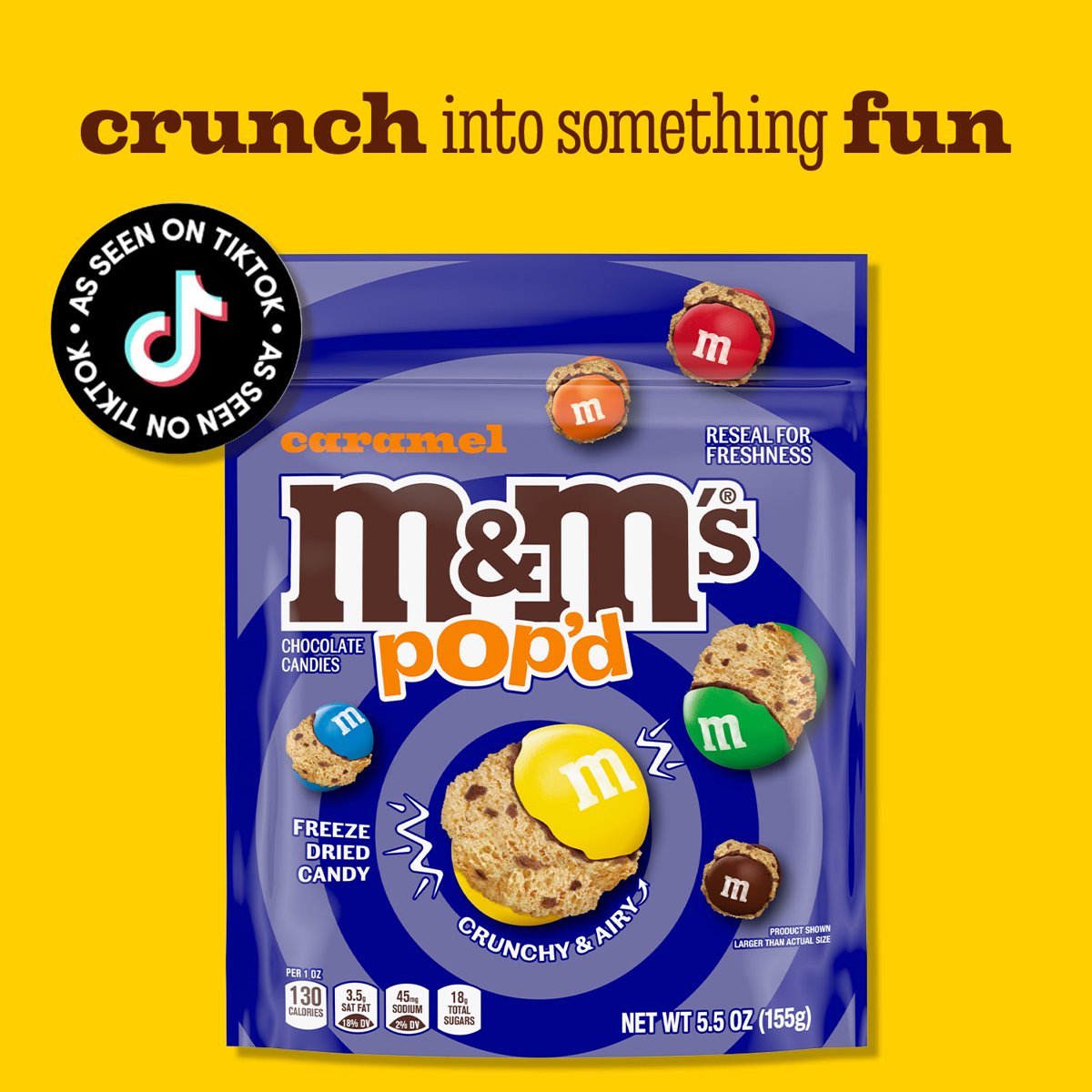 미국직구 M&M's Pop'd Caramel 초콜릿 156g 2팩 / M&M's Pop'd Caramel Chocolate Crunchy Candy - 156g  3