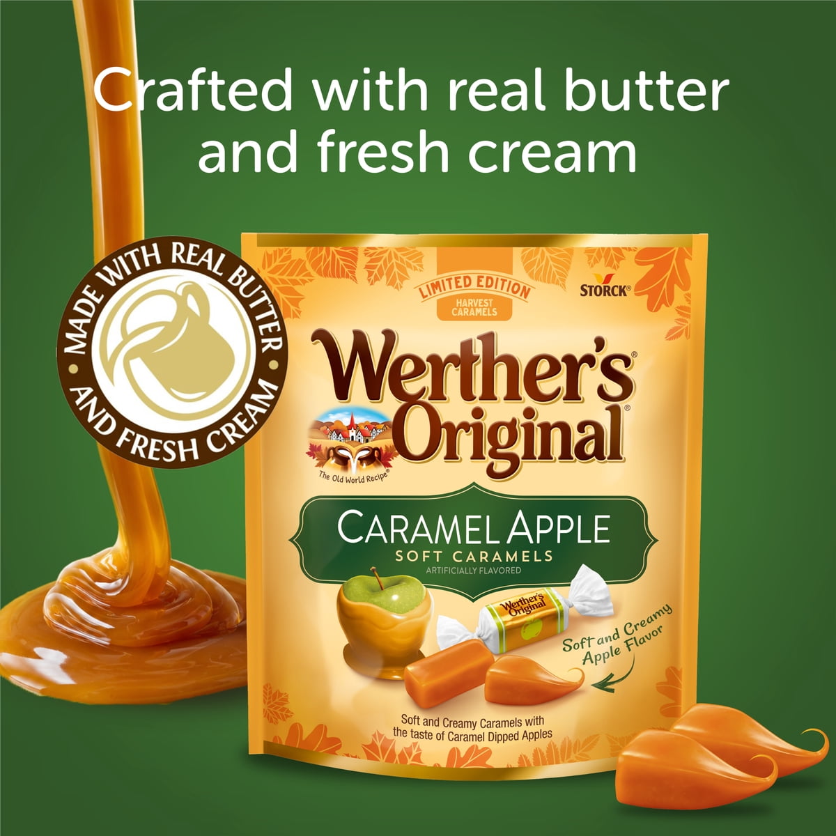 미국직구 Werther's 243g 2팩 / Werther's Original Limited Edition Fall Harvest Caramel Apple Sof 4